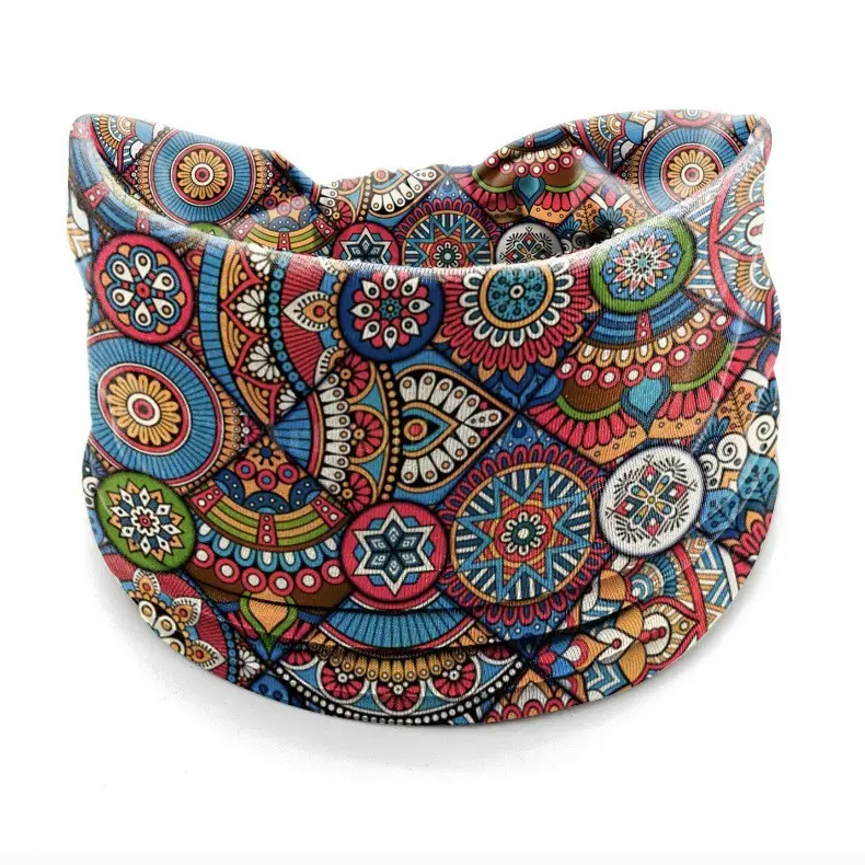 African Print Wide Brim Hairband Purple Green — feature 17