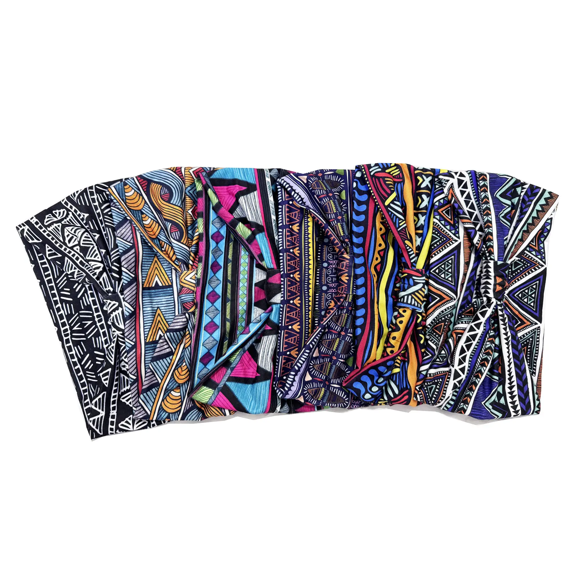 African Print Wide Brim Hairband Purple Green — feature 8