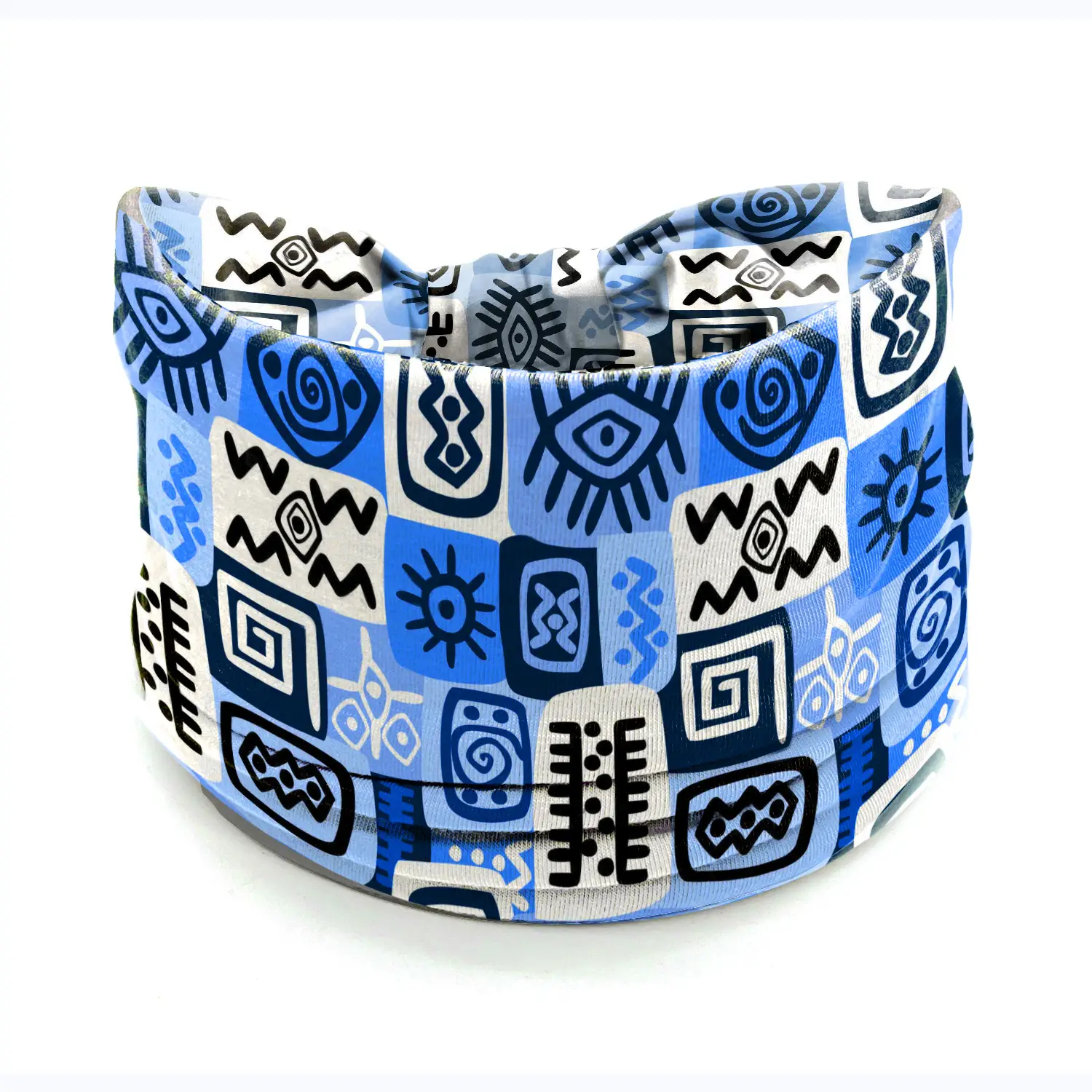 African Print Wide Brim Hairband Purple Green - Image 7