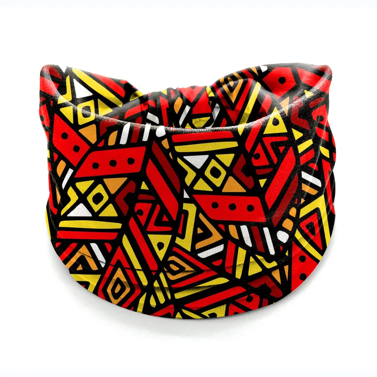 African Print Wide Brim Hairband Purple Green - Image 9