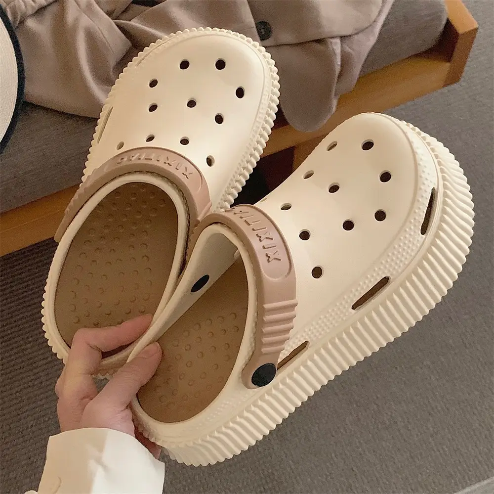 Women's White Croc Heel Sandals with Thick Platform
