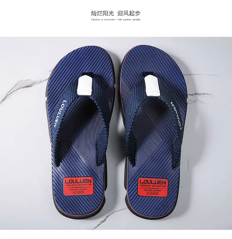 Summer 2024 flip-flops men's flip-flops beach shoes casual trendy non-slip personality fashion outdoor sandals — feature 12
