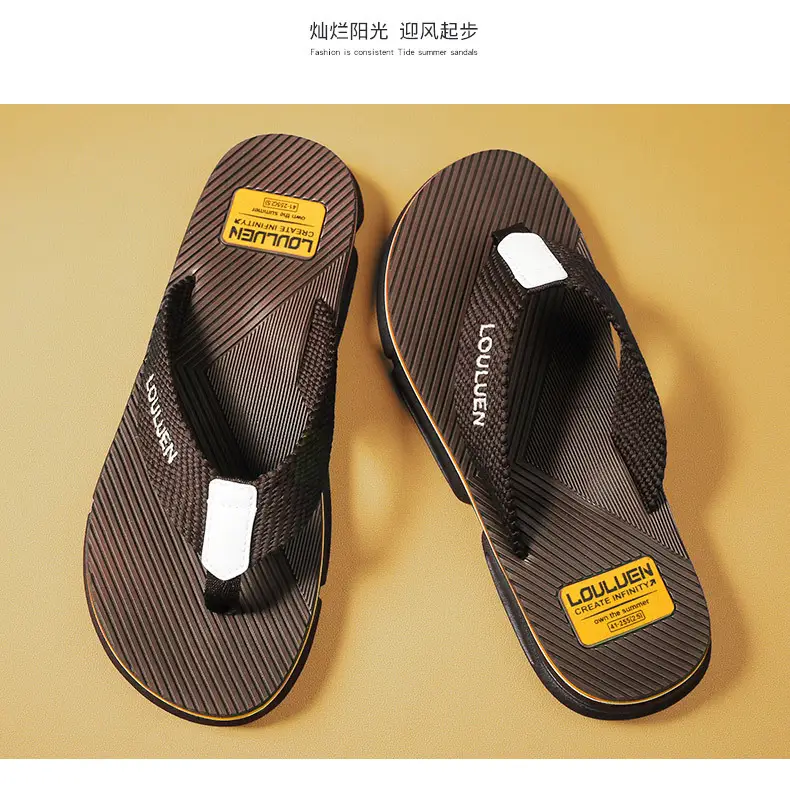Summer 2024 flip-flops men's flip-flops beach shoes casual trendy non-slip personality fashion outdoor sandals — feature 13