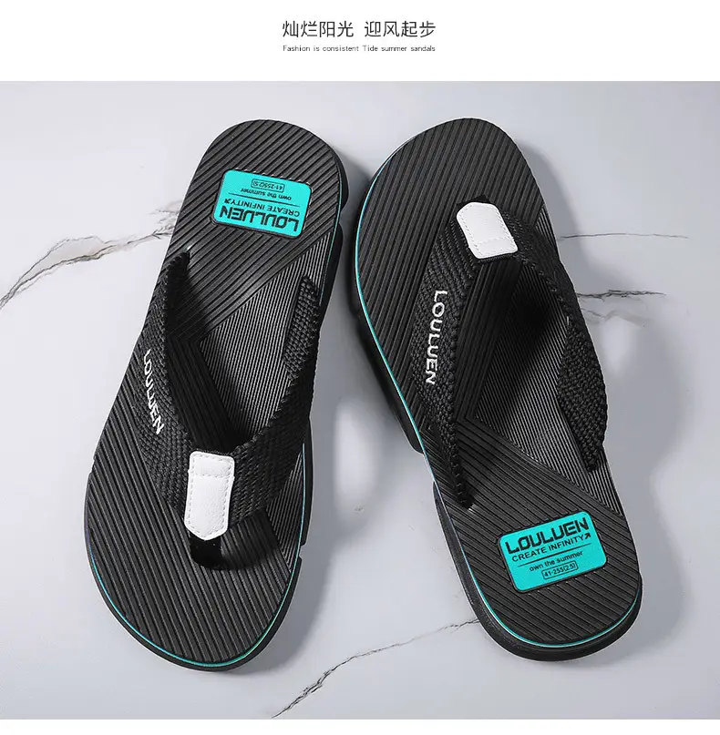 Summer 2024 flip-flops men's flip-flops beach shoes casual trendy non-slip personality fashion outdoor sandals — feature 9