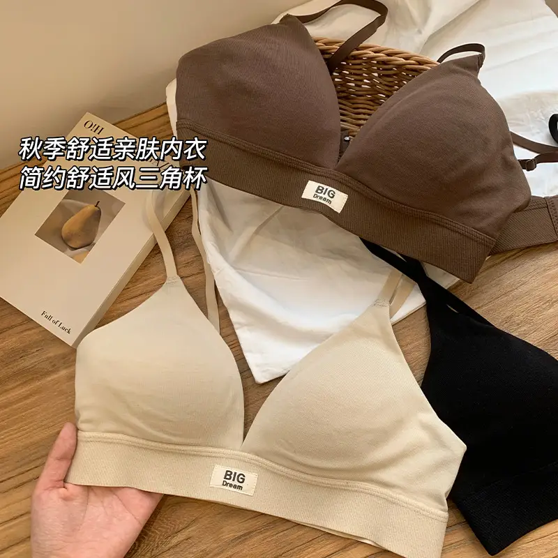 French-Style Triangle Cup Bra for Women with Large Busts, Makes the Bust Look Smaller, No Empty Cup, Popular Sexy Wireless Bra, 2026 New Model