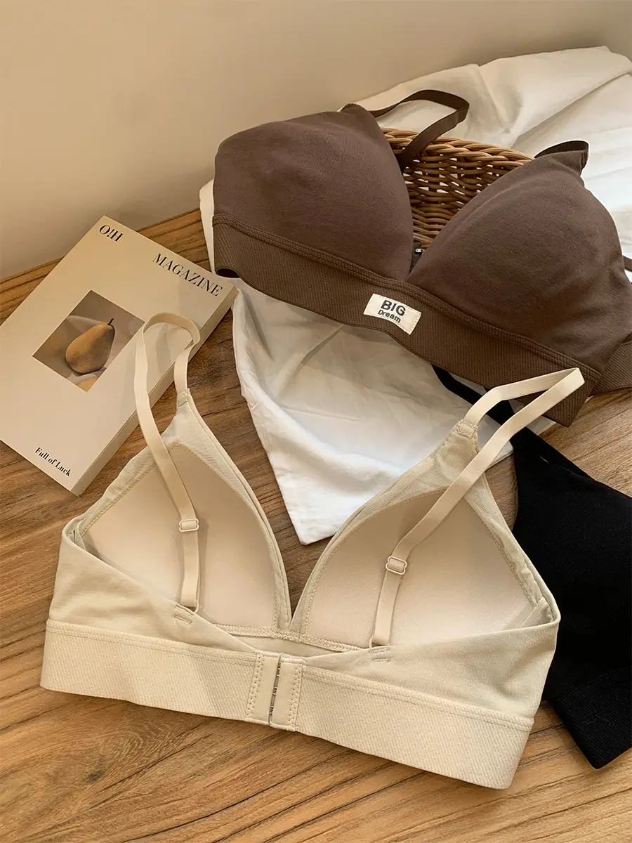 French-Style Triangle Cup Bra for Women with Large Busts, Makes the Bust Look Smaller, No Empty Cup, Popular Sexy Wireless Bra, 2026 New Model — feature 3
