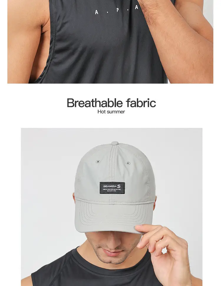 Men's White Baseball Cap Outdoor Sports Running Waterproof — feature 12
