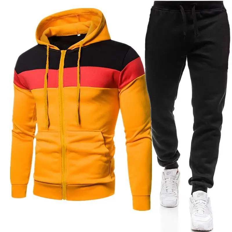 Men Black Grey Striped Zipper Hoodie Sweatshirt Winter Warm FleeceLined - Image 10