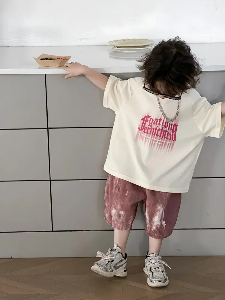 Kids Printed T-Shirt White 2025 Summer Boys - Image 5
