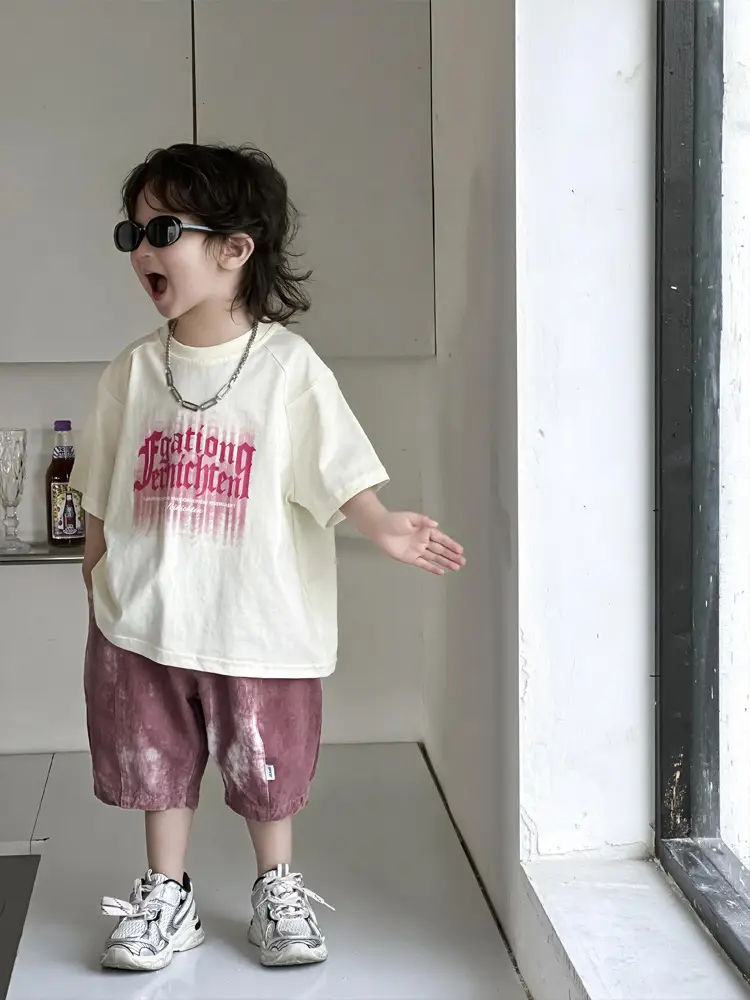 Kids Printed T-Shirt White 2025 Summer Boys - Image 6