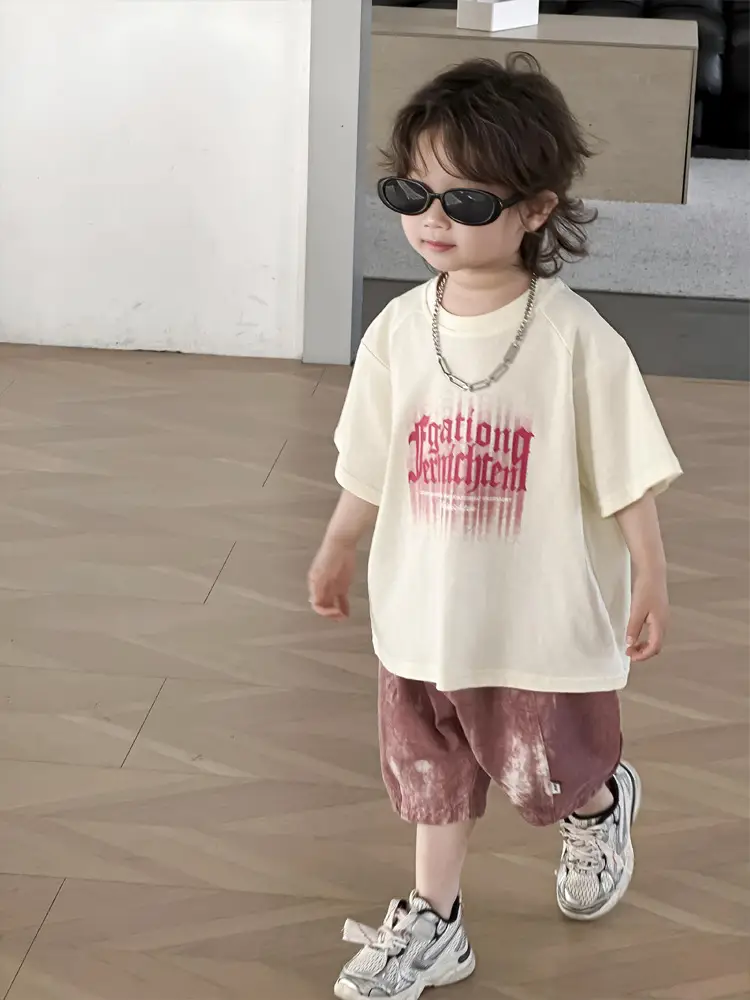 Kids Printed T-Shirt White 2025 Summer Boys - Image 7