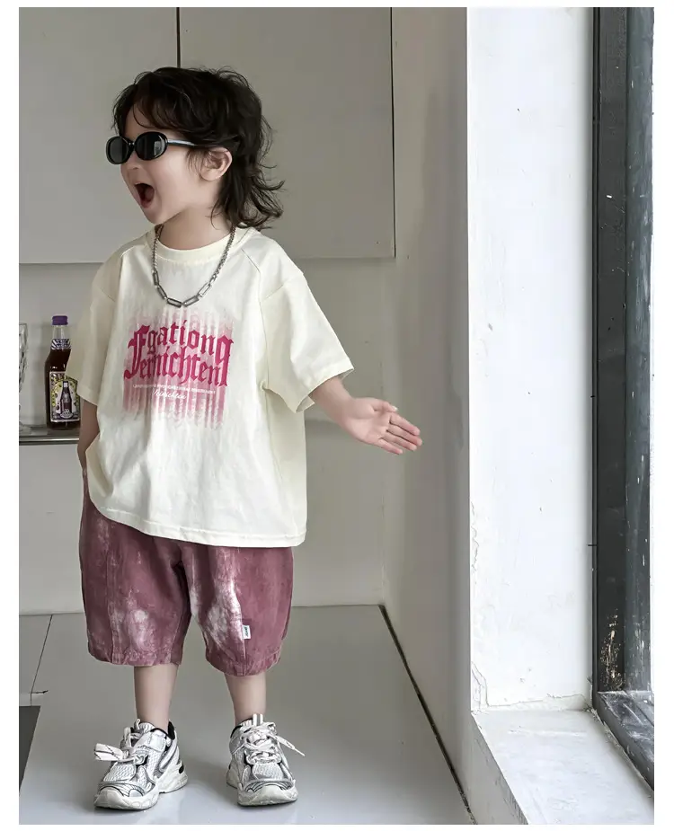 Kids Printed T-Shirt White 2025 Summer Boys — feature 14