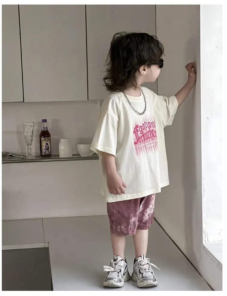 Kids Printed T-Shirt White 2025 Summer Boys — feature 16