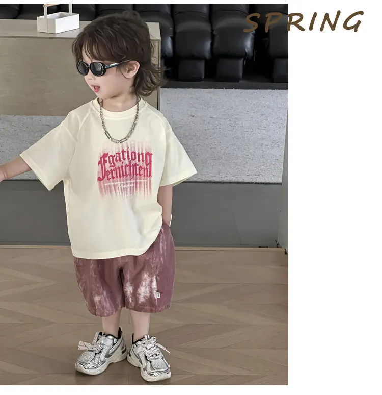 Kids Printed T-Shirt White 2025 Summer Boys — feature 19