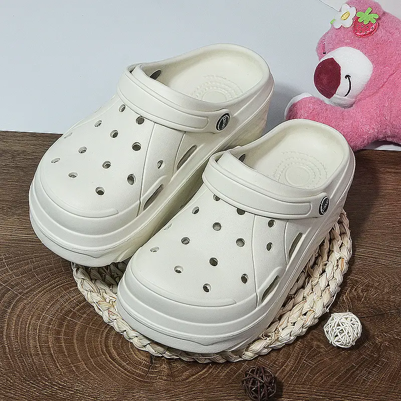 Thick Sole Cave Shoes Women's Beach Shoes Summer New Style Outwear Fashion Platform Shoes Indoor Home Baotou Sandals and Slippers for Women