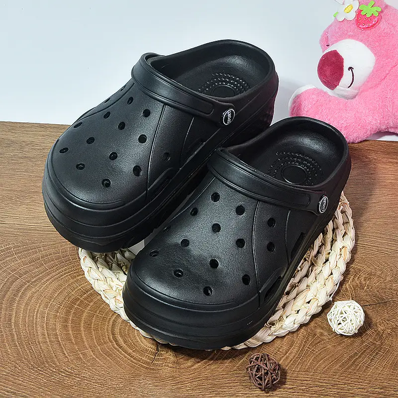 Thick Sole Cave Shoes Women's Beach Shoes Summer New Style Outwear Fashion Platform Shoes Indoor Home Baotou Sandals and Slippers for Women