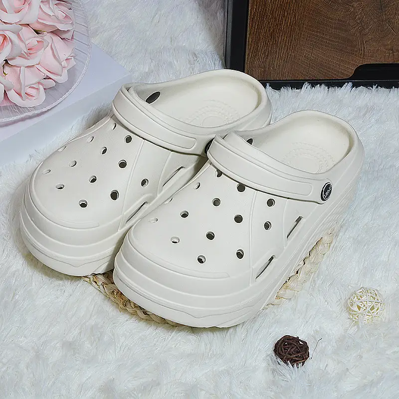 Thick Sole Cave Shoes Women's Beach Shoes Summer New Style Outwear Fashion Platform Shoes Indoor Home Baotou Sandals and Slippers for Women