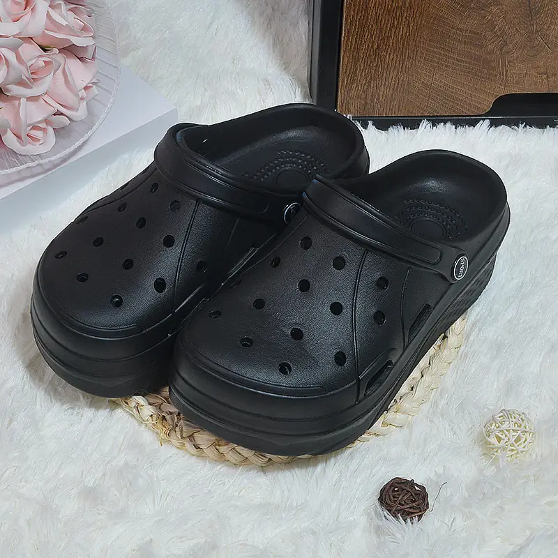 Thick Sole Cave Shoes Women's Beach Shoes Summer New Style Outwear Fashion Platform Shoes Indoor Home Baotou Sandals and Slippers for Women
