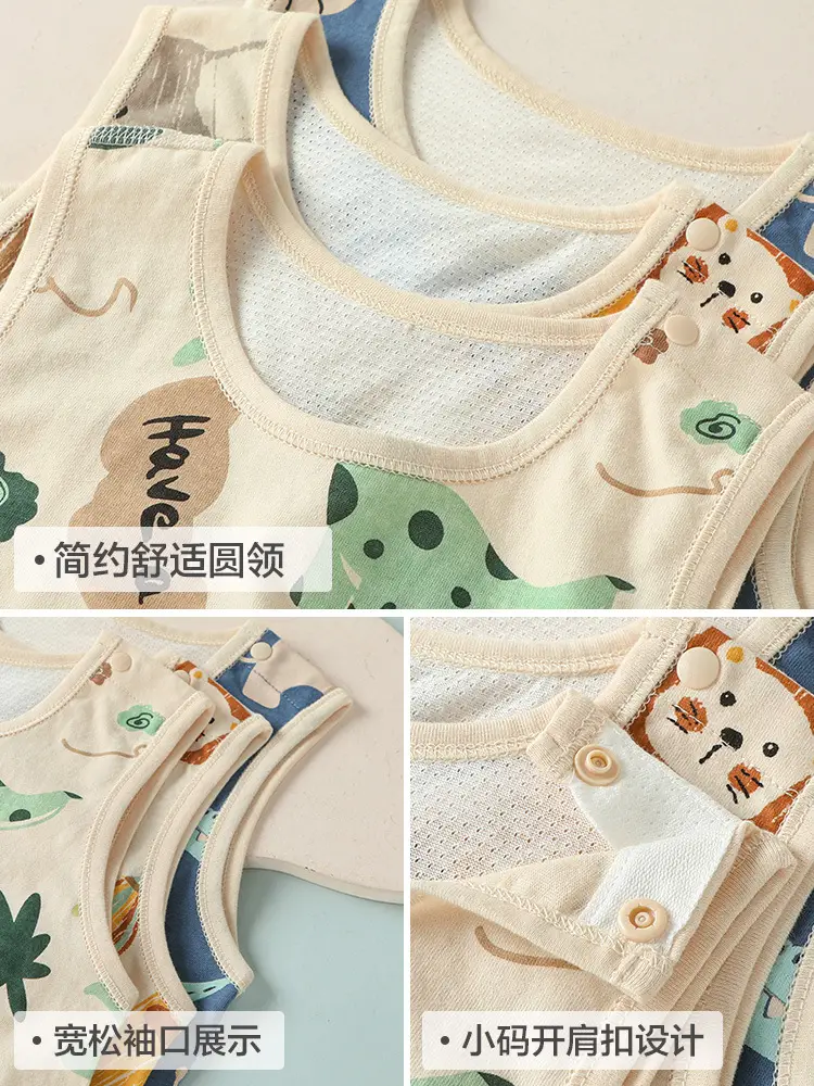 Baby Cotton Sleeveless Vest Summer Set for Boys Girls - Image 8