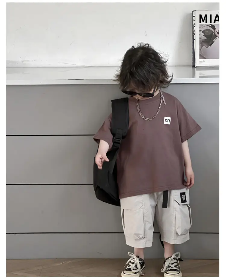 Kids Korean T-Shirt Purple Short Sleeve Dropshipping — feature 13