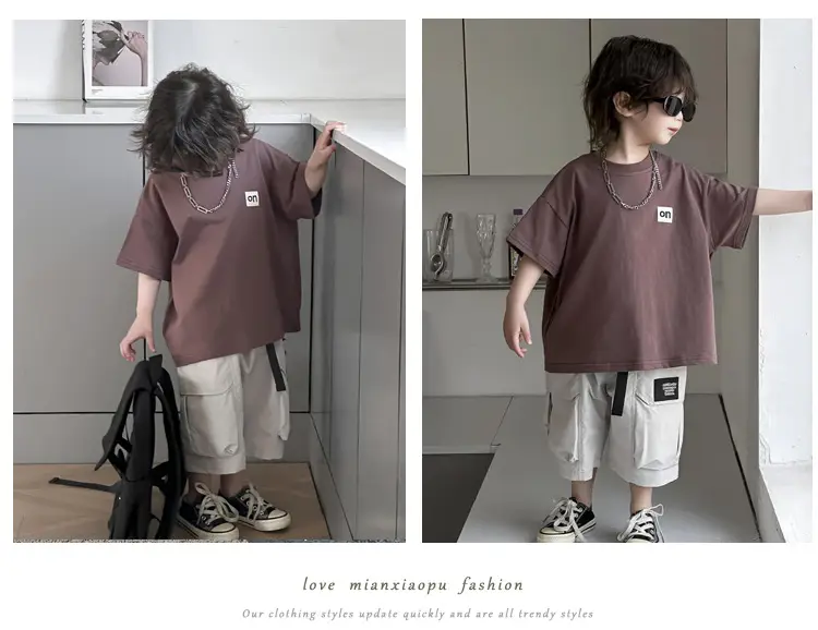 Kids Korean T-Shirt Purple Short Sleeve Dropshipping — feature 14