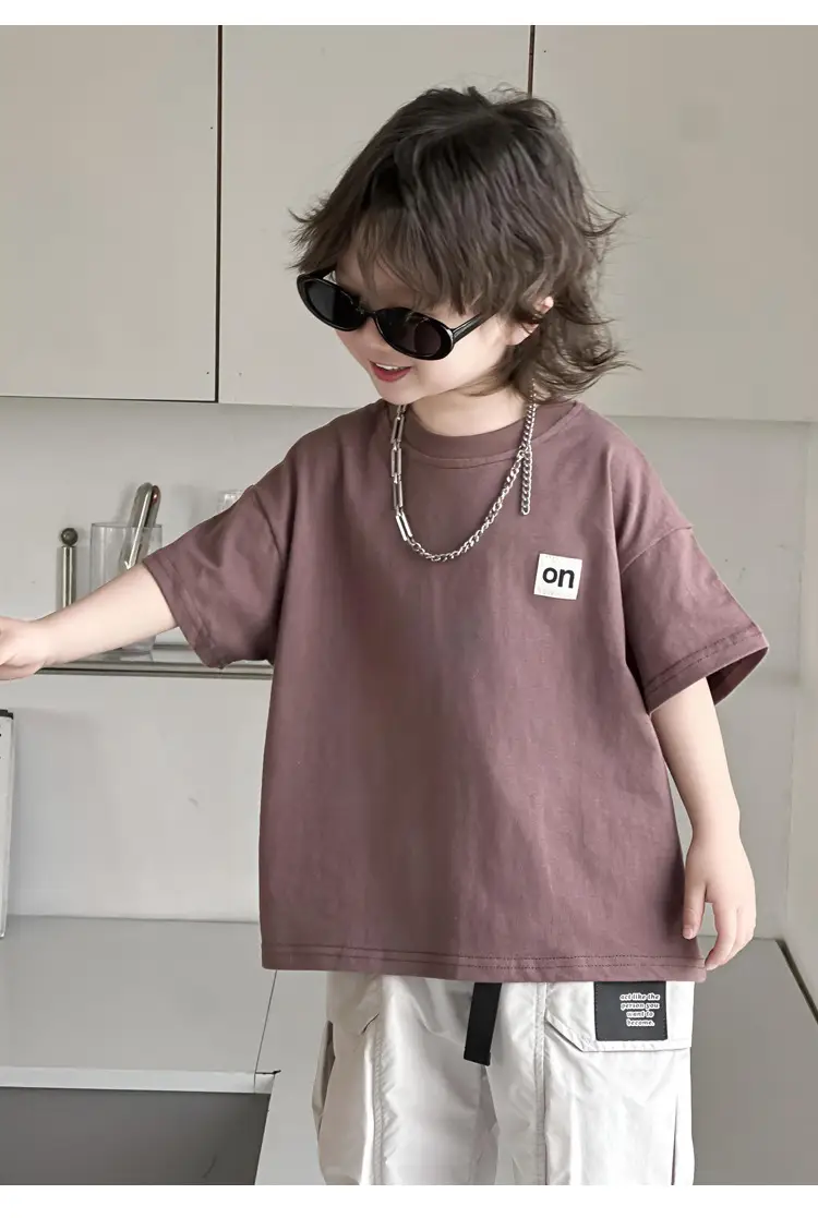 Kids Korean T-Shirt Purple Short Sleeve Dropshipping — feature 22