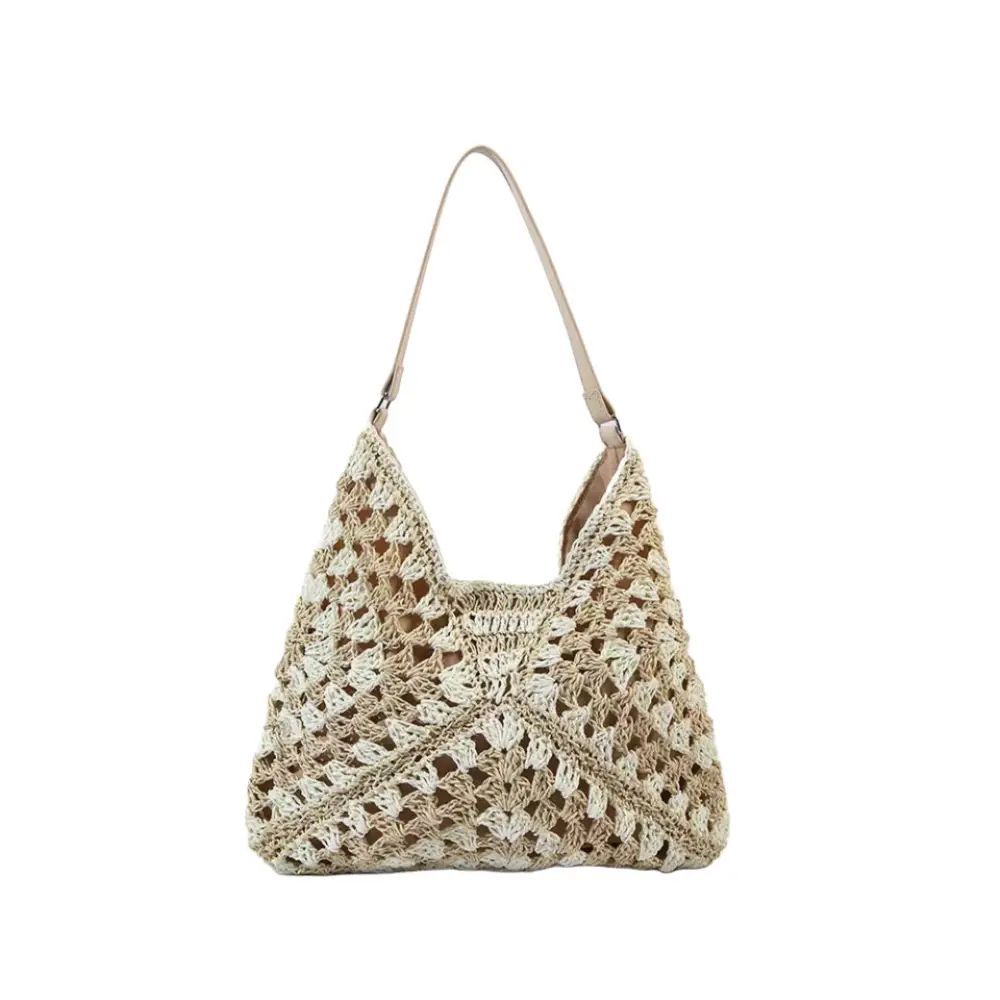 Handwoven Straw Bag Women Large Capacity Shoulder Tote
