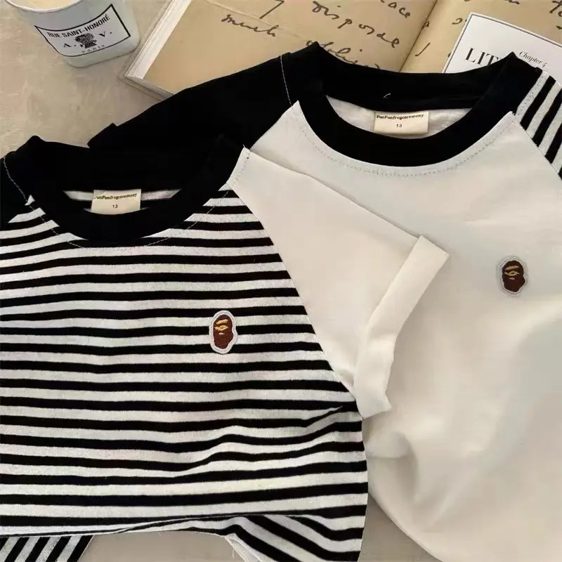 Children Striped Cotton T-Shirt Boys 2025 Summer — feature 4