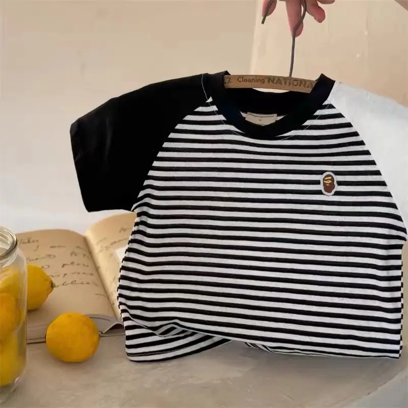 Children Striped Cotton T-Shirt Boys 2025 Summer — feature 5