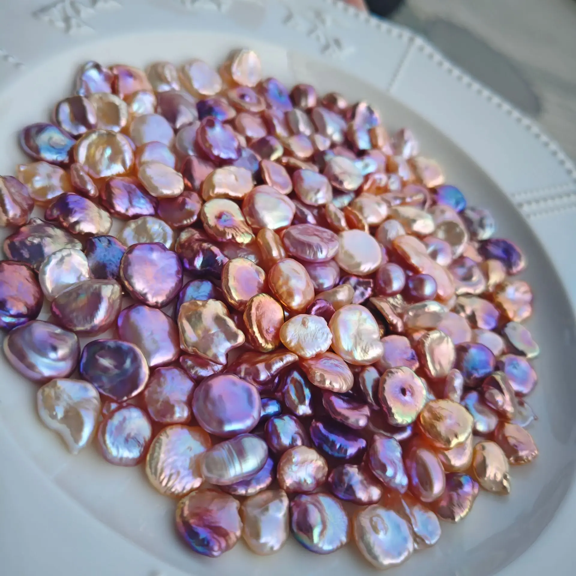 Baroque Alien Pearl Colorful Light Freshwater Pearl DIY Handmade Necklace Pendant Earrings Bracelet