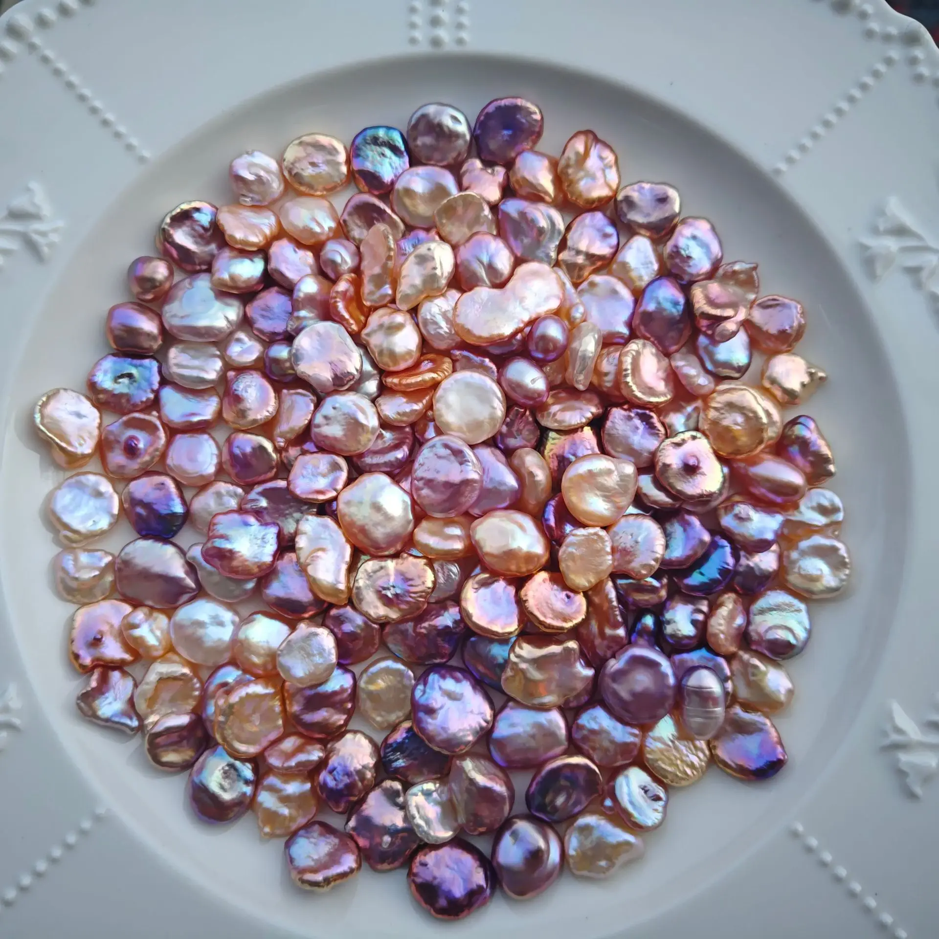 Baroque Alien Pearl Colorful Light Freshwater Pearl DIY Handmade Necklace Pendant Earrings Bracelet