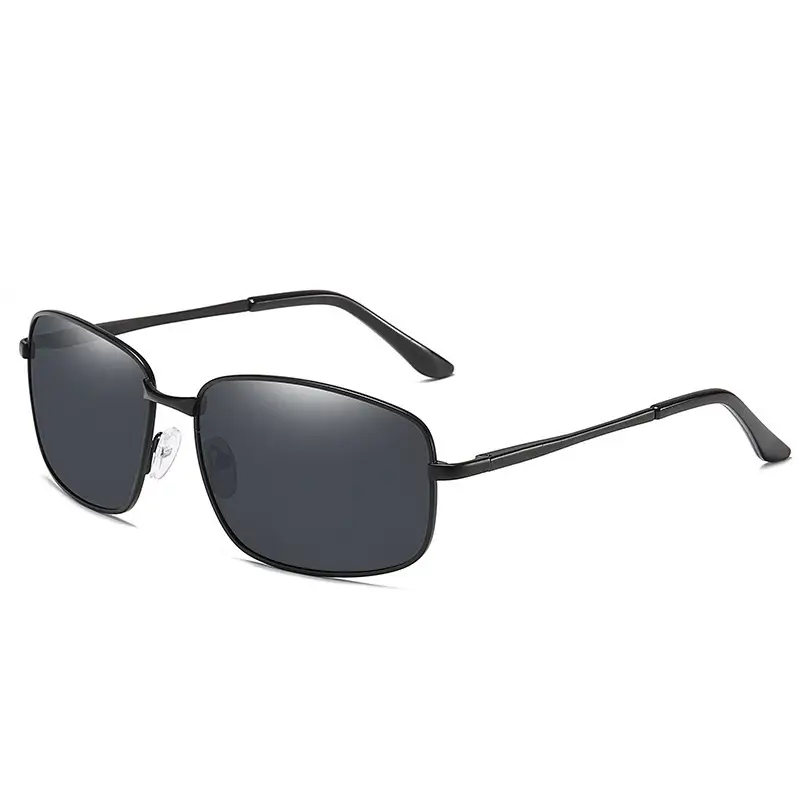 Men's Polarized Sunglasses Black Square Retro Design