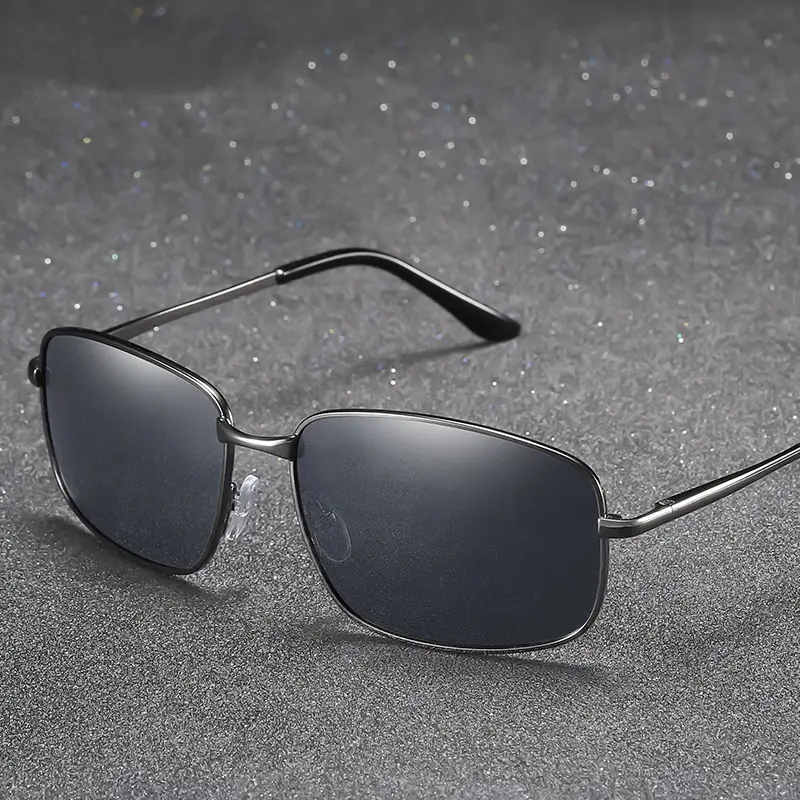 Men's Polarized Sunglasses Black Square Retro Design - Image 6