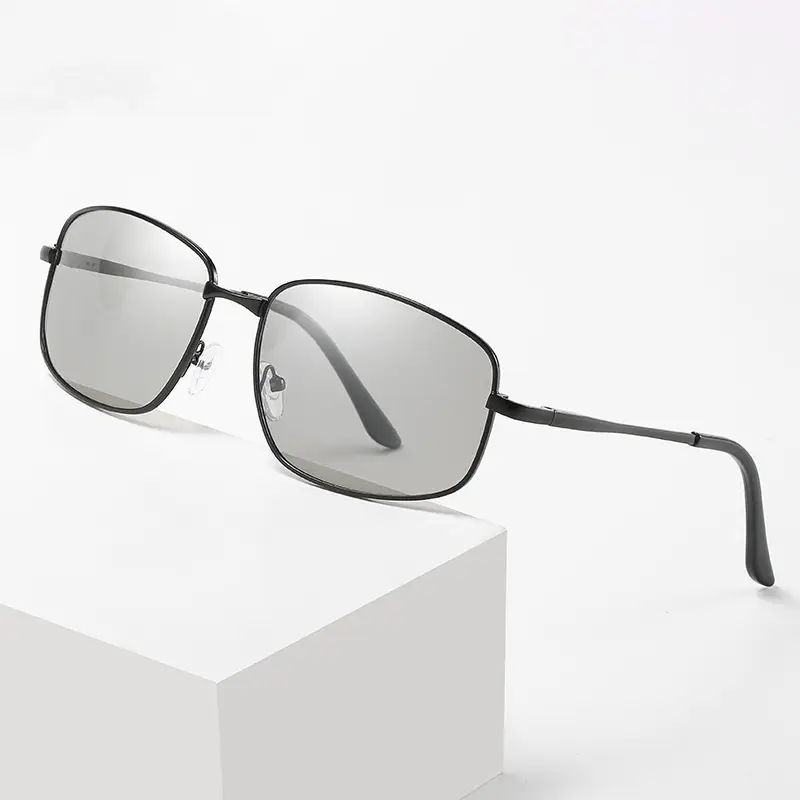 Men's Polarized Sunglasses Black Square Retro Design - Image 9