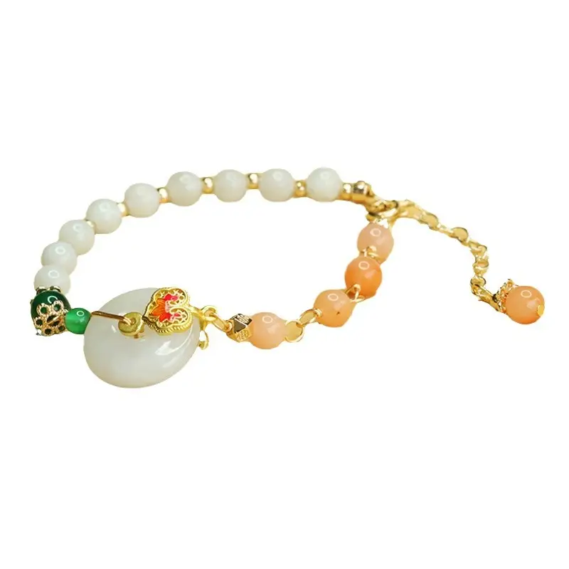 Jade Bracelet with Jade Beads and Green Decor - Image 5