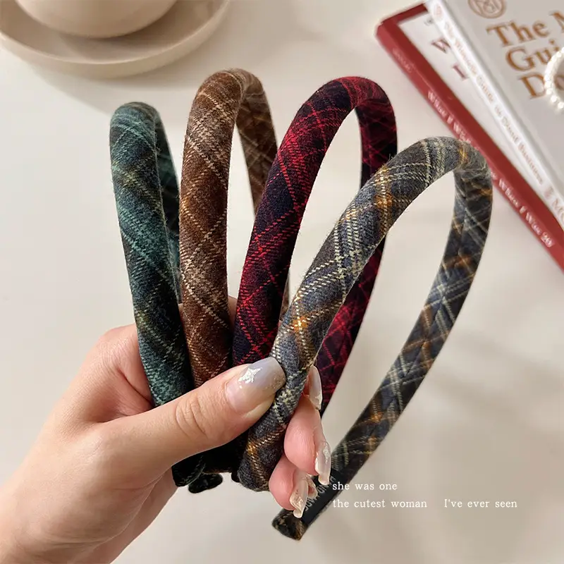 Black Striped High Cranial Hairband for Women