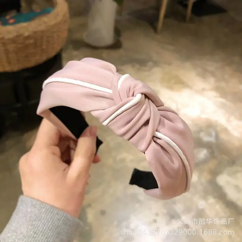 Black Striped High Cranial Hairband for Women