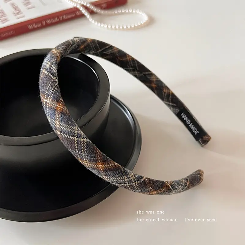 Black Striped High Cranial Hairband for Women