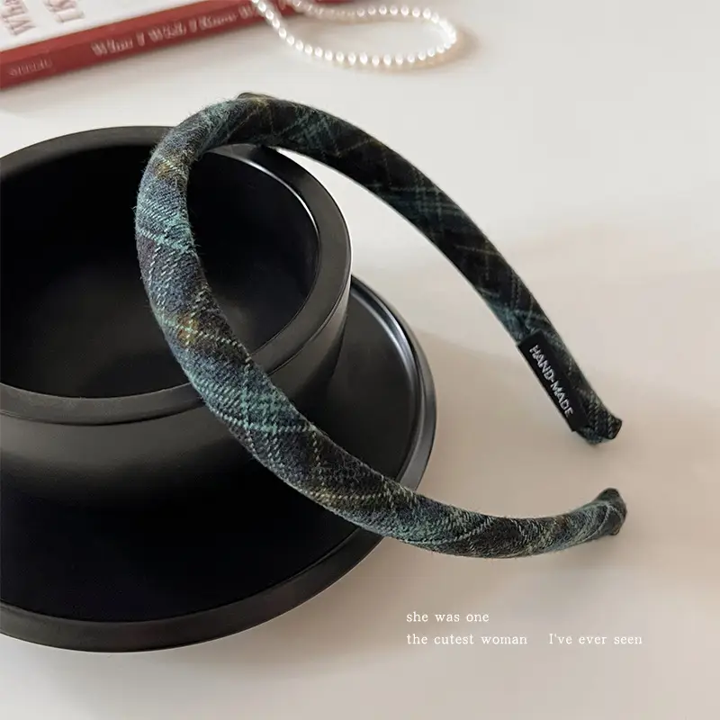 Black Striped High Cranial Hairband for Women