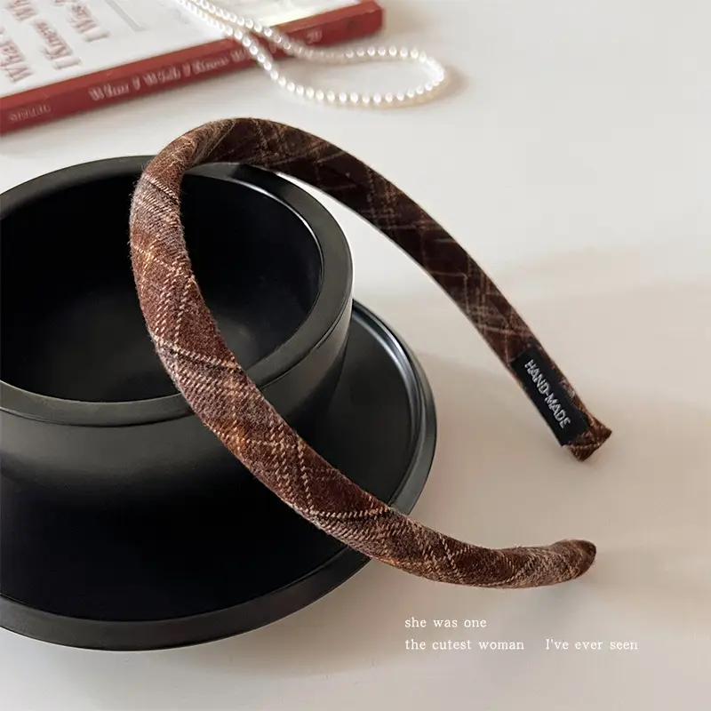 Black Striped High Cranial Hairband for Women