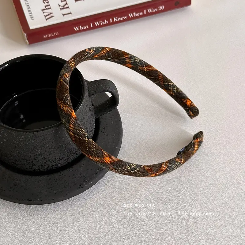 Black Striped High Cranial Hairband for Women