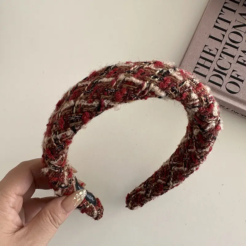 Black Striped High Cranial Hairband for Women
