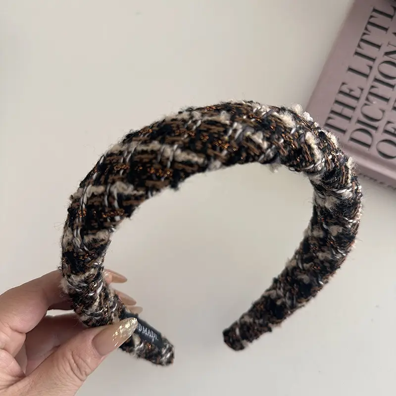 Black Striped High Cranial Hairband for Women