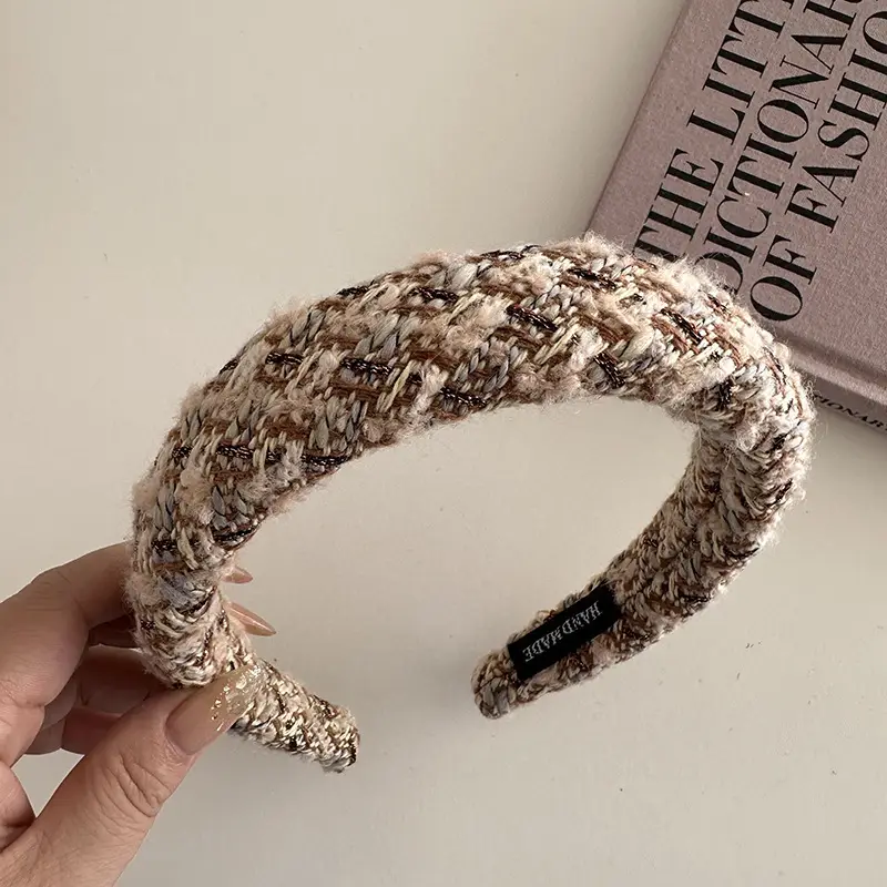 Black Striped High Cranial Hairband for Women