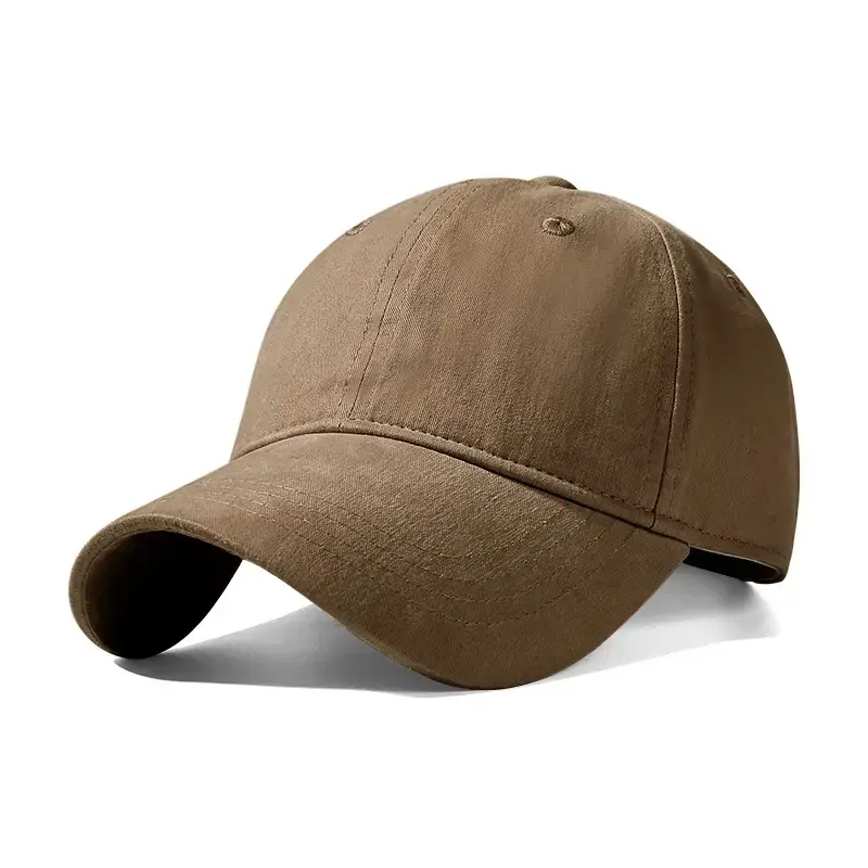 Women's Brown Cotton Peak Cap 8cm Outdoor Hat - Image 3
