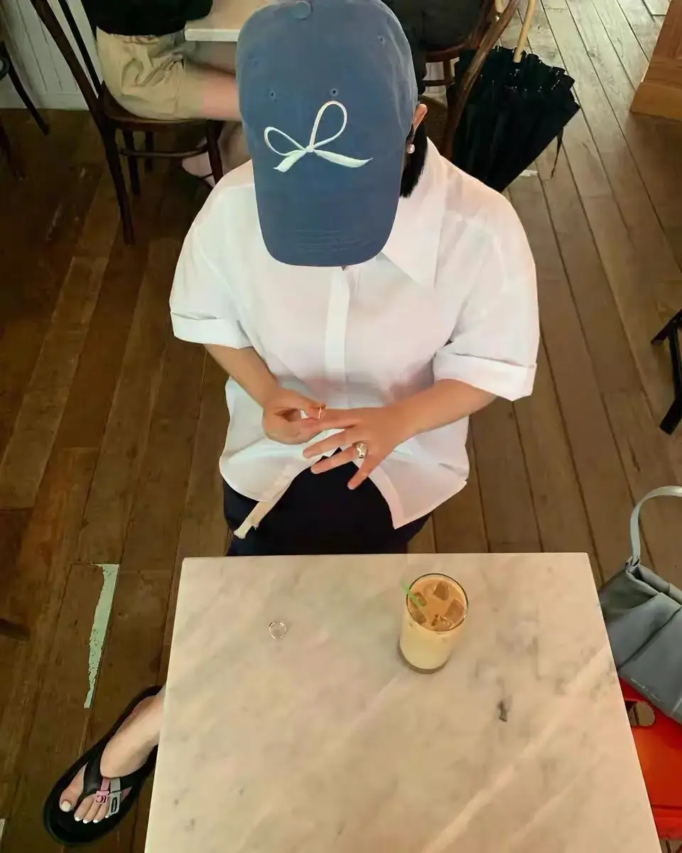 Blue Bow Baseball Cap for Men Women Casual Sun Hat — feature 4