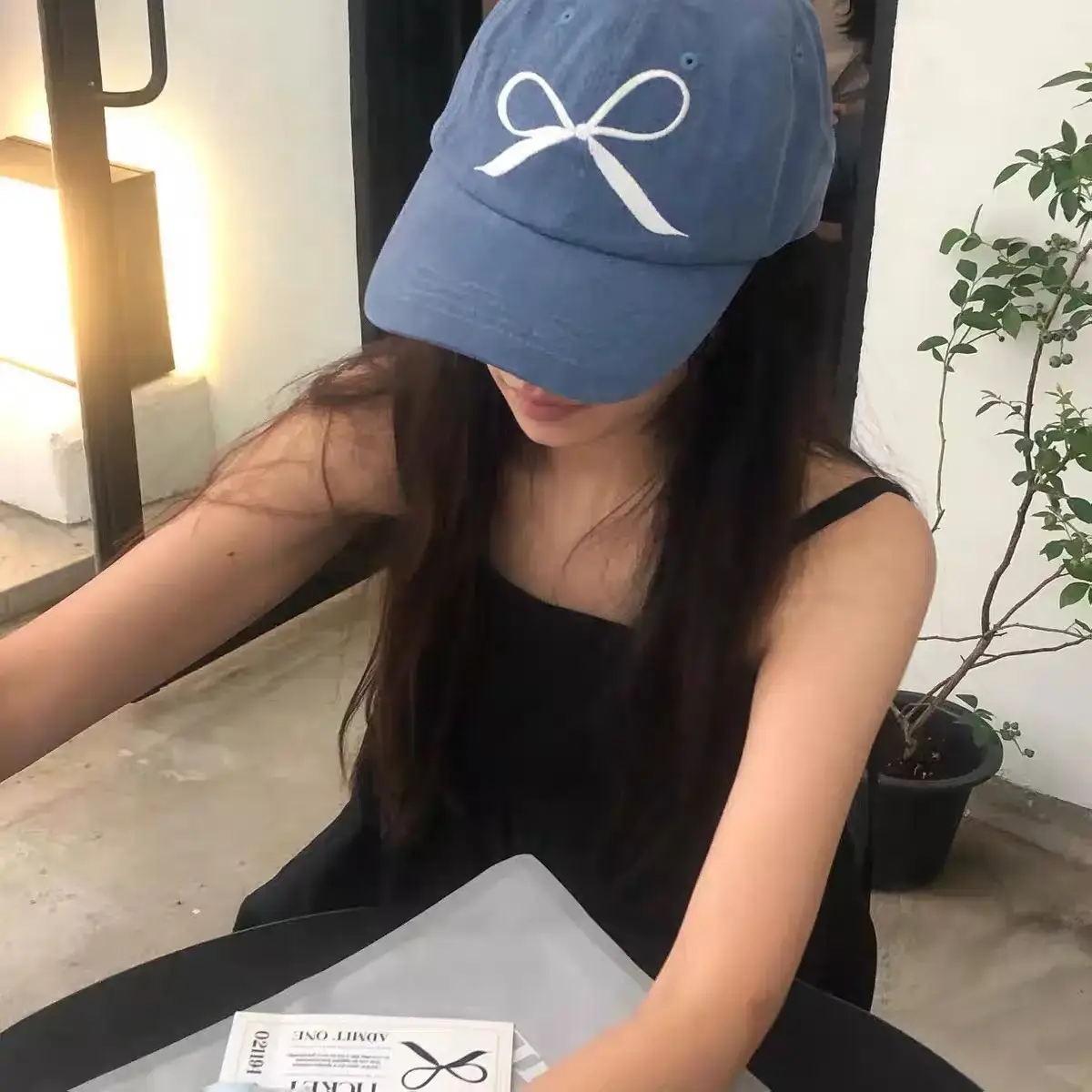 Blue Bow Baseball Cap for Men Women Casual Sun Hat — feature 6