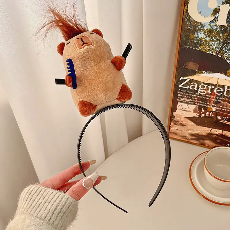 Ratatouille Plush Doll Hair Hoop Headband Red Book Same Hair Accessories High Cranial Top Cute Baby Headwear Genuine