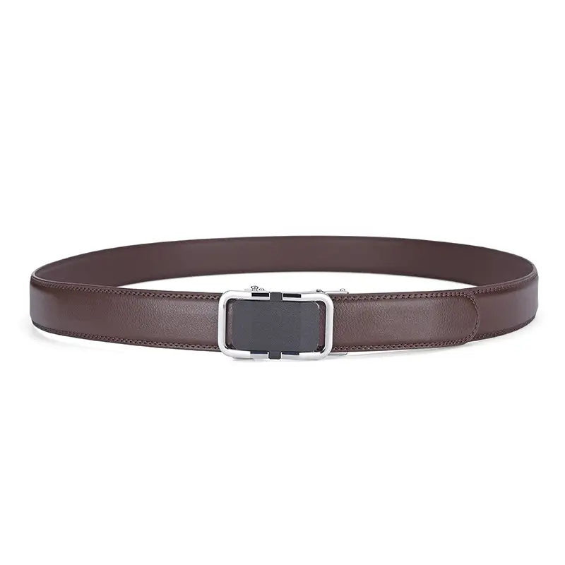Men's Black Genuine Leather Belt with Gold Buckle 14-16" — feature 16