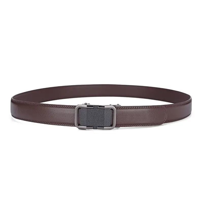 Men's Black Genuine Leather Belt with Gold Buckle 14-16" — feature 19